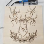 Pyrogravure Cerf Noël